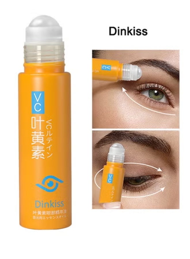 Dinkiss Lutein Eye Essence Oil, VC Lutein Eye Essence Oil, Lutein Eye Serum, Lutein Eye Oil, Under Eye Oil Roller Ball, Japan Firming Anti-Aging Eye Serum For Eye Bags (8ml) - Image 1